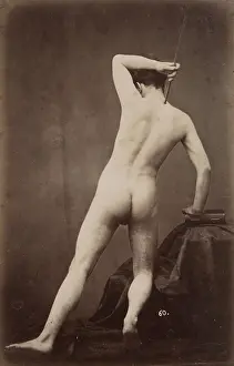 Life Model Prints: Male Nude Study, c1870. Creator: Gaudenzio Marconi