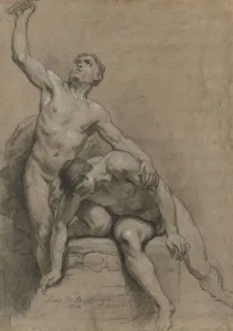 Two Male Nudes, 1710. Creator: Louis de Boullogne (French, 1654-1733)