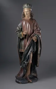 Polychrome Prints: Male Saint (Cosmas or Damian [?])