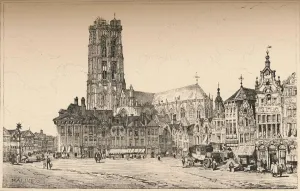Malines, c1820 (1915). Artist: Samuel Prout Malines, c1820 (1915). Artist: Samuel Prout