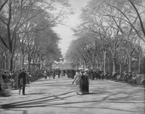 Mid Atlantic Prints: The Mall, Central Park, New York, c1897. Creator: Unknown