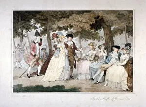 Open Space Prints: In the Mall, St Jamess Park, Westminster, London, 1788
