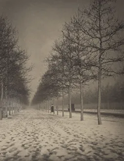 The Mall in winter, 1920s. Creator: Harry Moult