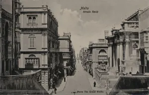 Maltese Prints: Malta - Strada Reale, c1900