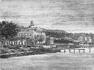 The Maltese Cross Hotel, Spezia; The Gulf of Spezia, 1875. Creator: Unknown. The Maltese Cross Hotel, Spezia; The Gulf of Spezia, 1875. Creator: Unknown