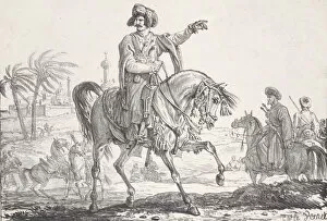Vernet Antoine Charles Joseph Collection: Mameluke on Horseback, first half 19th century. Creator: Carle Vernet