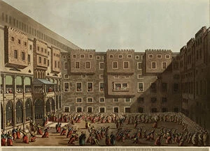 Mayer Gallery: Mamluks exercising in the square of Murad Beys Palace, 1802. Artist: Mayer, Luigi