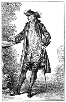 Man in 18th-century French costume, (1885).Artist: Jean-Antoine Watteau Man in 18th-century French costume, (1885).Artist: Jean-Antoine Watteau