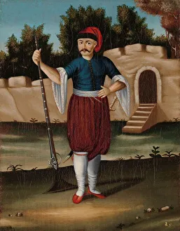 Fine Art Prints: Man from the Albanian Coast, 1700-1737. Creator: Jean Baptiste Vanmour