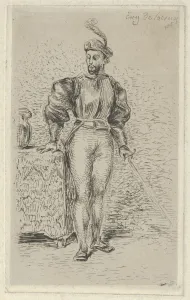 Man at Arms, 1833. 1833. Creator: Eugene Delacroix