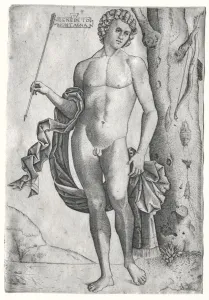 Man with an Arrow, c. 1515. Creator: Benedetto Montagna (Italian, c. 1481-1555 / 58)