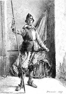 The Man-At-Arms, after J.L.E. Meissonier, 1857, c1880-83. Creator: C.H Toussaint