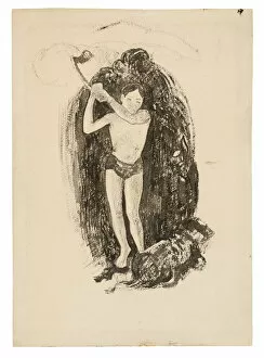 Man with an Ax, 1893 / 94. Creator: Paul Gauguin