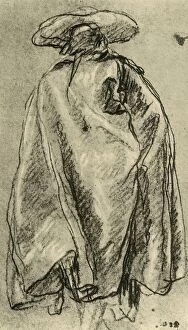 Man in a Big Cloak seen from behind, 1752, (1928). Artist: Giovanni Battista Tiepolo