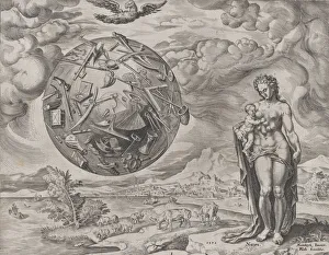Martin Van Prints: Man Born to Toil, from The Reward of Labour and Diligence, plate 1, 1572. 1572