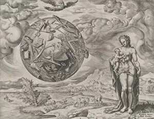 Maarten Jacobsz Van Heemskerck Gallery: Man Born to Toil, from The Reward of Labour and Diligence, plate 1, 1572. 1572
