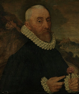 Historical Scene Or Person Prints: Man with a Carnation, 1570. Creator: Adriaen van Cronenburgh