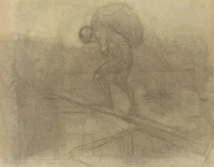 Plank Prints: Man Carrying a Sack. Creator: Honore Daumier