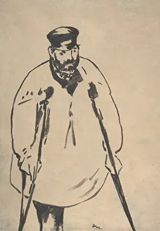 A Man on Crutches, 1878. Creator: Edouard Manet