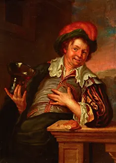 Jolly Prints: Man with a Cup, between 1660-1719. Creator: Jacob Toorenvliet