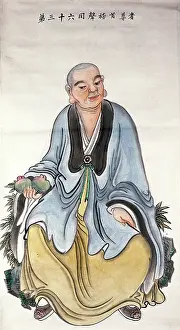 Kimonos Prints: A man or deity, (unknown date). Creator: Unknown