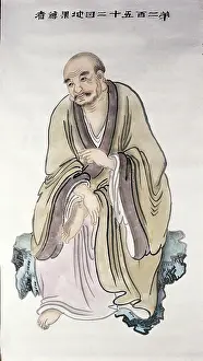 Foot Up Prints: A man or deity, (unknown date). Creator: Unknown