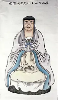 Meditation Prints: A man or deity, (unknown date). Creator: Unknown