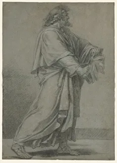 Framing Lines In Black Ink Prints: Man Destroying Book, 1700s. Creator: Anonymous