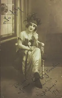 Cross Dressing Prints: A man in drag (Charlie) sits face-on