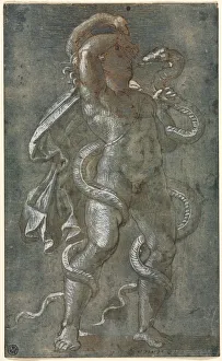 Attributed To Prints: Man Entwined by Two Snakes, c. 1527. Creator: Giovanni Antonio da Pordenone (Italian