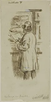 Keene Charles Samuel Prints: Man at Exhibition, 1870 / 91. Creator: Charles Samuel Keene
