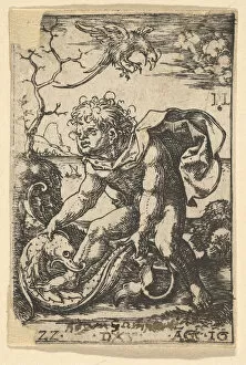 Dirck Collection: Man with a Fish, August 16, 1522. Creator: Dirck Vellert