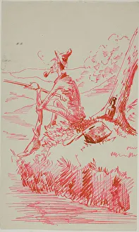 Zorn Anders Prints: Man Fishing on Bank of River, n.d. Creator: Anders Leonard Zorn