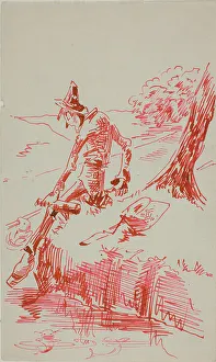 Man Fishing and Holding Bottle, n.d. Creator: Anders Leonard Zorn