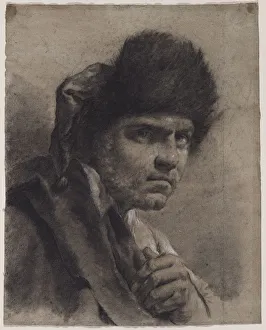 Man with a Fur Cap, c. 1730 / 40s. Creator: Giovanni Battista Piazzetta (Italian, 1682-1754)