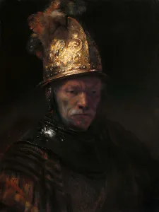 The Man with the Golden Helmet, c. 1650. Artist: Rembrandt van Rhijn, (School)