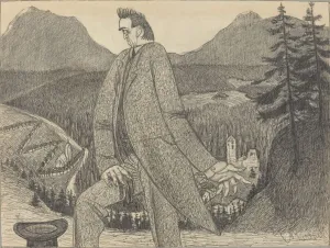 Barlach Ernst Prints: Man of Heights, 1906. Creator: Ernst Barlach