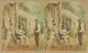 William Grundy Prints: Man holding fishing pole seated