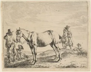 Dirck Stoop Prints: A Man Holding a Horse by His Bridle, 1651. Creator: Dirck Stoop
