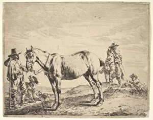 Dutch Golden Age Gallery: Man Holding a Horse by the Bridle. Creator: Dirck Stoop