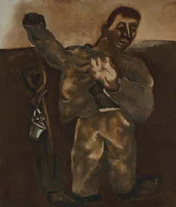 1928 Prints: The Man with the Jacket, 1928. Creator: Constant Permeke