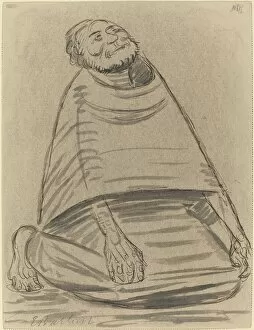 Pleading Gallery: Man Kneeling, 1916. Creator: Ernst Barlach