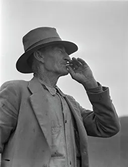 This man is a labor contractor in the pea fields of California, 1936 Creator: Dorothea Lange
