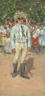 Folk Life Prints: Man from Lanzhot, 1900-1910. Creator: Joza Uprka
