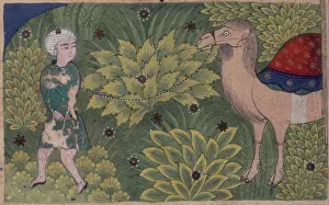 Jungle Prints: A man leading a camel, 16th century. Creator: Unknown