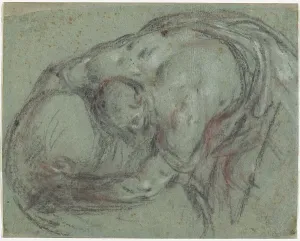 Bundle Prints: A Man Lifting a Bundle, c. 1592. Creator: Leandro Bassano