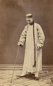 Man with Long Braid, 1870s Creator: Unknown