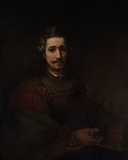 Magnifying Glass Prints: Man with a Magnifying Glass, early 1660s. Creator: Rembrandt Harmensz van Rijn