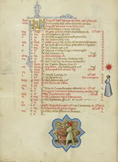 Making Prints: A Man Making a Barrel: Zodiacal Sign of Virgo; Missal