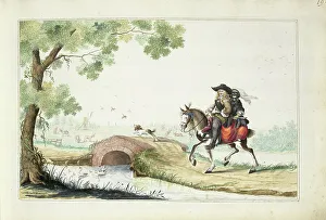Geesie Ter Burch Prints: Man and masked woman on horseback, 1660. Creator: Gesina ter Borch